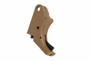 Apex Tactical SD Polymer Action Enhancement Trigger is flat dark earth and features a black safety